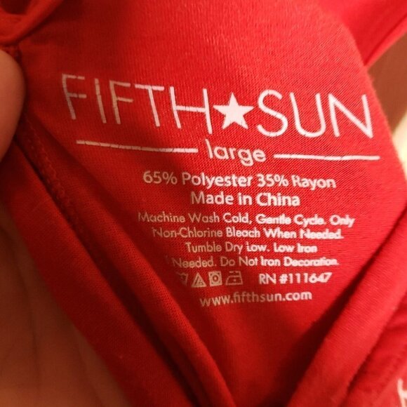 Fifth & Sun Womens Red Stars & Stripes Strappy Tank Top Large - Picture 4 of 4